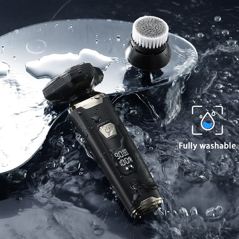 FK-399 Industrial 4-in-1 ロータリーシェーバー — IPX6防水、60分駆動